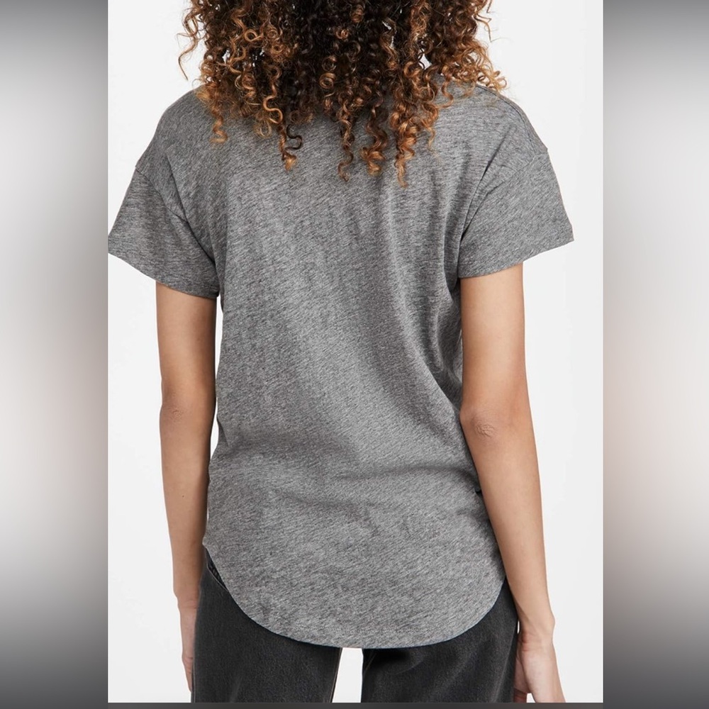 MADEWELL Women's Gray Whisper Cotton Rib-Crewneck Tee XXS - Picture 4 of 11